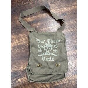Disney Parks Walt Disney World Pirates Of Caribbean Crossbody Bag - Gray Canvas